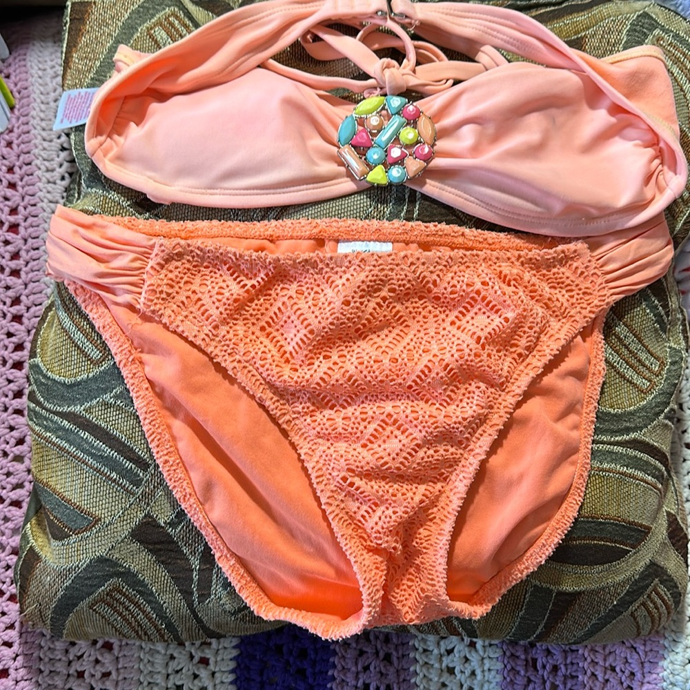 For the Ladies — a tangerine 2 piece swimming suit